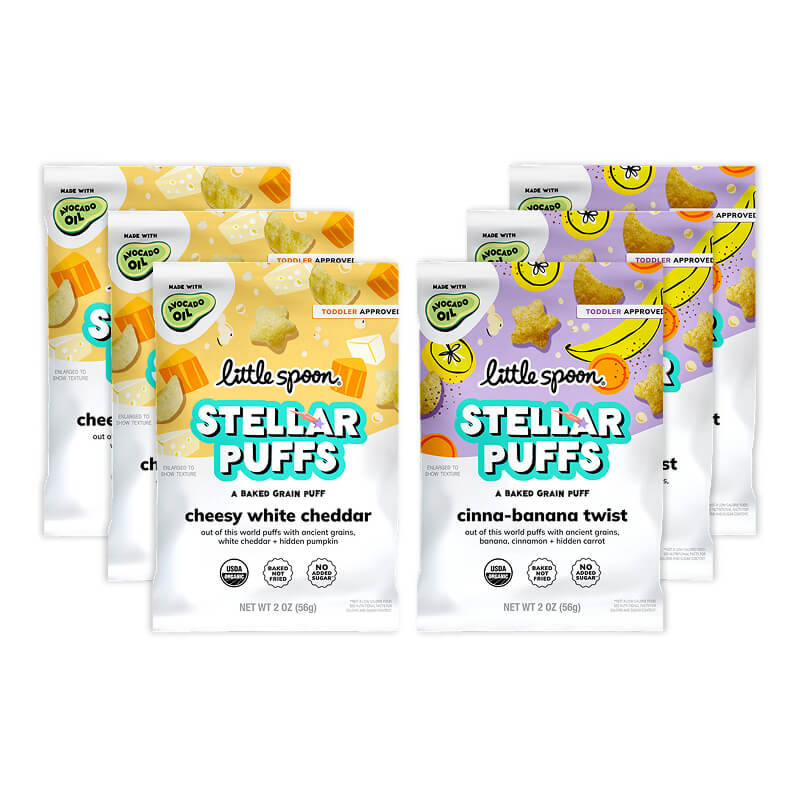 Stellar Puffs - Cheddar + Cinna-Banana Variety Pack