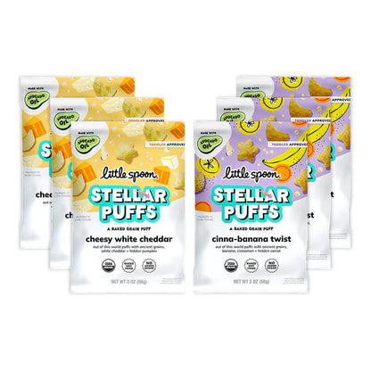 Stellar Puffs - Cheddar + Cinna-Banana Variety Pack