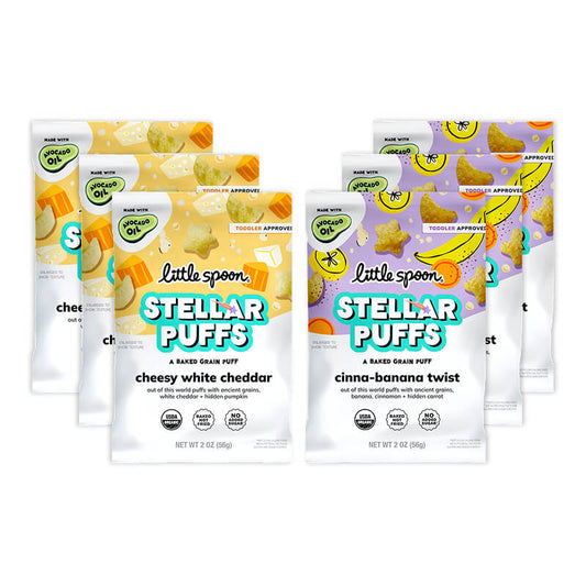 Stellar Puffs - Cheddar + Cinna-Banana Variety Pack